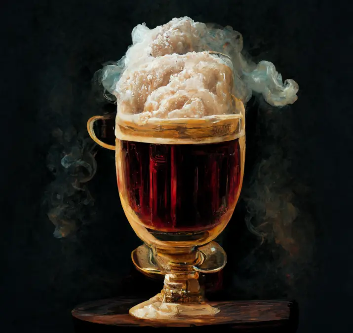 Egy pohár habzó sör